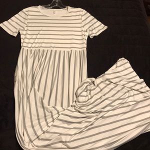 Maternity pink blush dress